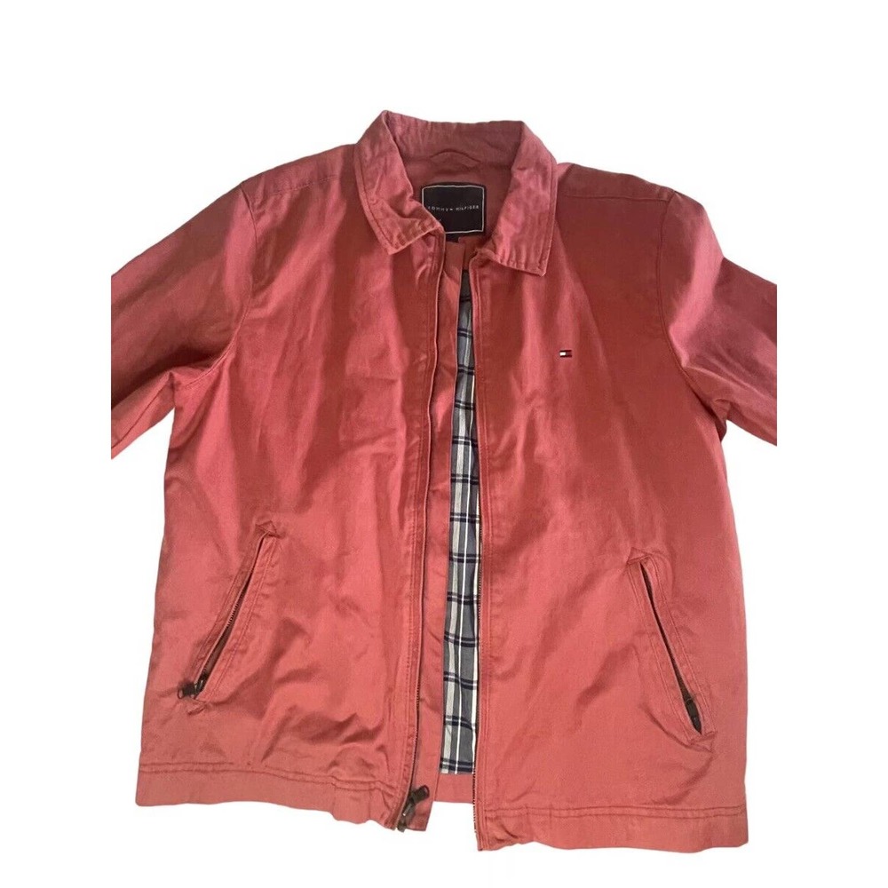 Tommy Hilfiger Men’s Red Full Zip Jacket Casual Medium